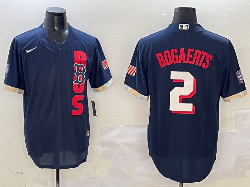 Men Boston Red Sox  #2 Bogaerts Blue All star Game 2025 Nike MLB Jersey style 1->boston red sox->MLB Jersey